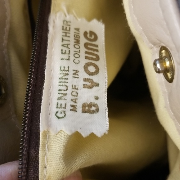 Vintage Leather Shoulder Bag by B. Young, Tan, $28 - Picture 7 of 7